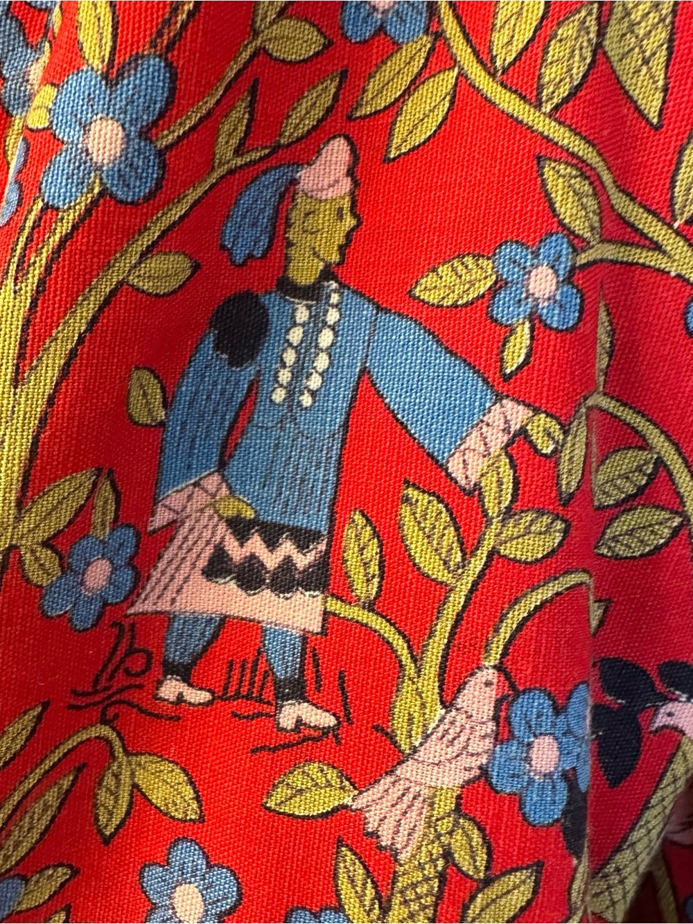 Rare 1970's Black Label Gunne Sax Prairie Dress With Novelty Ram Print / Small - Picture 8 of 15